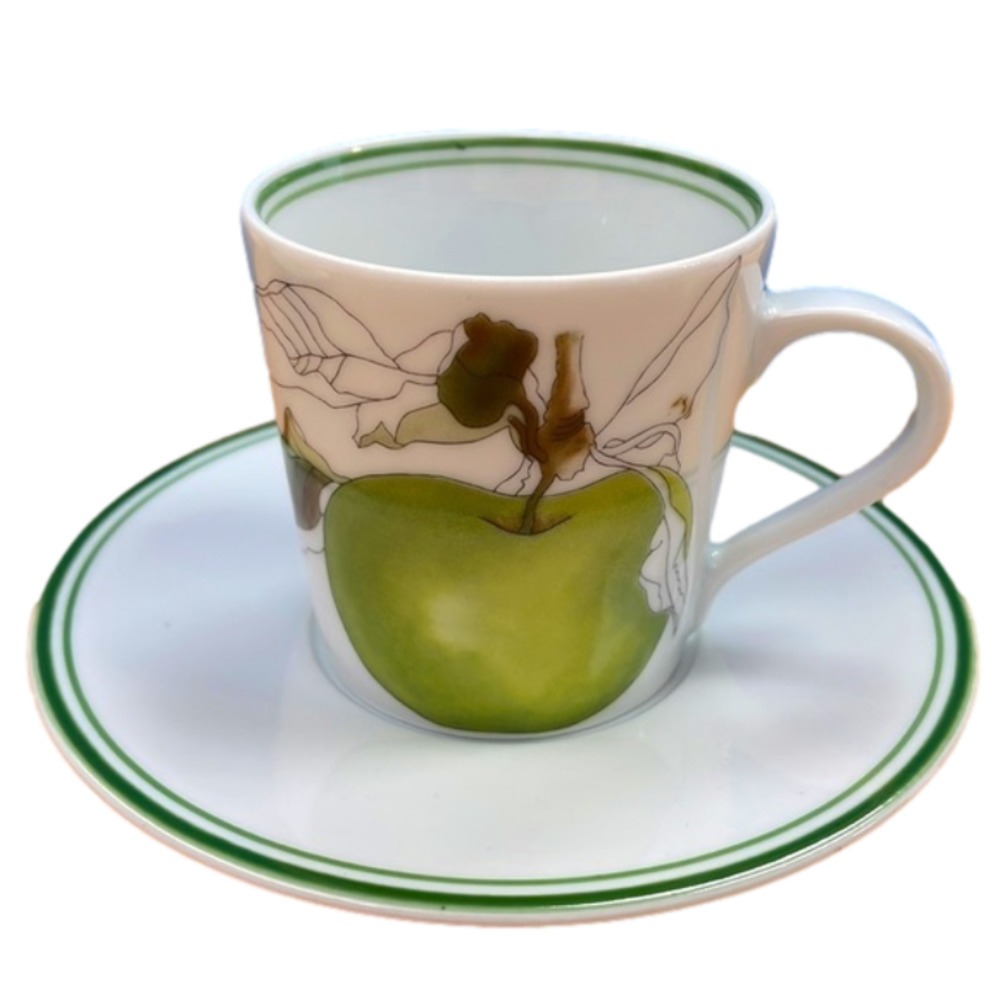 𝅺SET of 4 demitasse cups and plates made in Portugal by Block Spal in 1984 - Picture 3 of 8